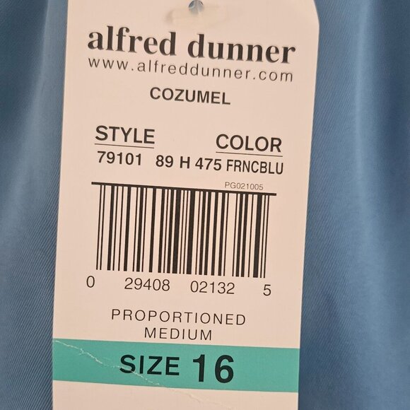 Alfred Dunner French Blue Pull On Dress Pants Size 16 Proportioned Medium - Picture 4 of 6